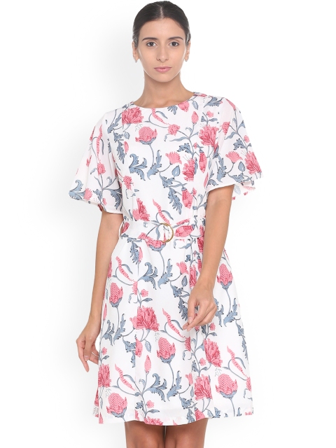 

Van Heusen Woman Pink Printed A-Line Dress