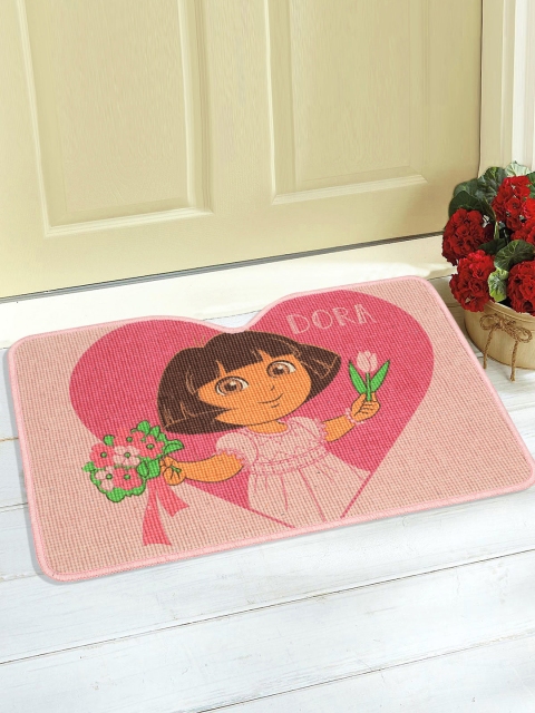 

Saral Home Pink Dora Printed Anti-Skid Bath Rug