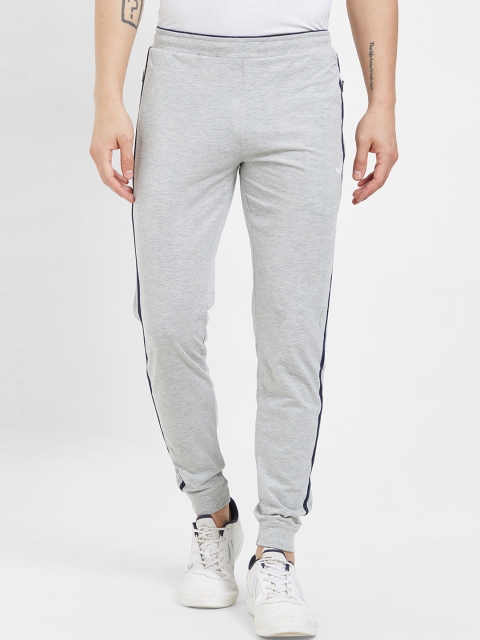 

FiTZ Men Grey Solid Slim-Fit Joggers