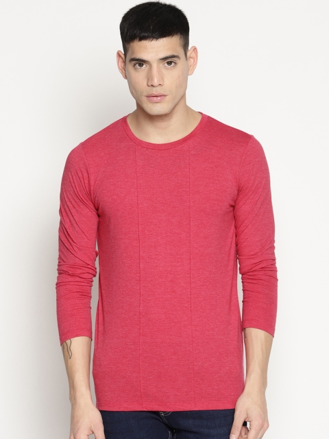 

IMPACKT Men Red Solid Round Neck T-shirt