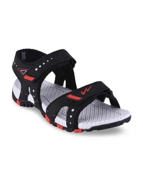 

Campus Men Black & Red Sports Sandals