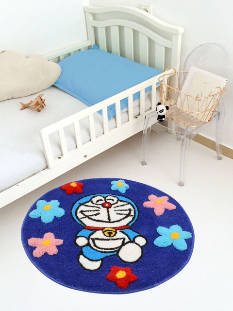 

Saral Home Blue Printed Door Mat