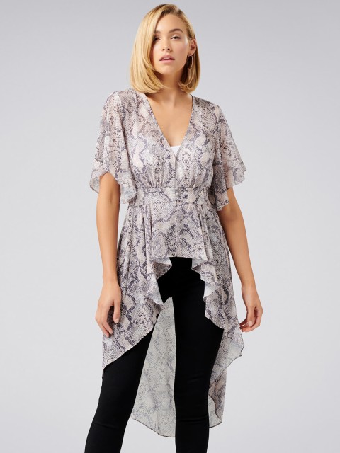

Forever New Women Multicoloured Printed High-Low Top, Multi