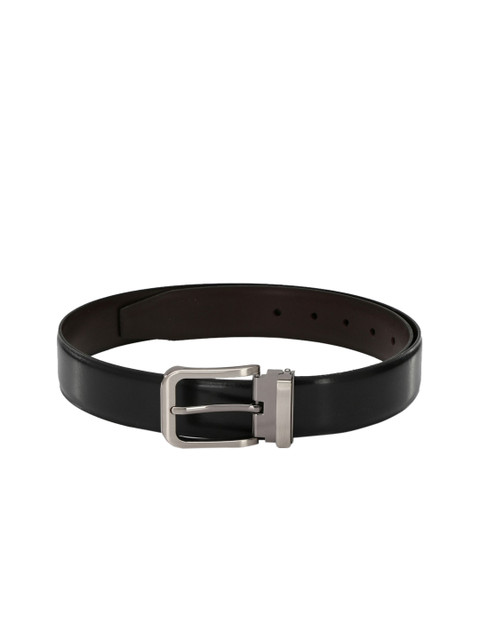 

Pacific Gold Men Black & Coffee Brown Solid Reversible Formal Belt