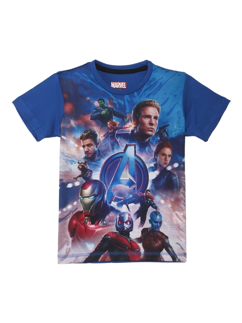 

Kids Ville Boys Yellow Avengers: Endgame Printed Round Neck Half Sleeve T-shirt, Blue