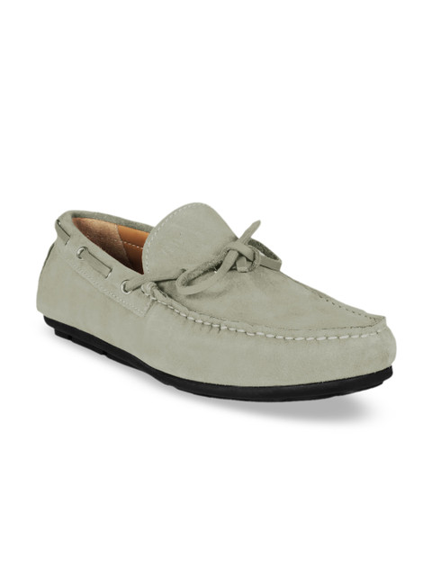 

RAPAWALK Men Grey Standard Width Suede Driving Shoes