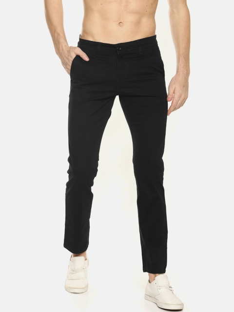 

Raa Jeans Men Black Slim Fit Solid Regular Trousers