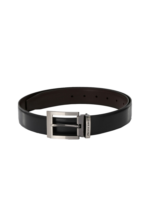 

Pacific Gold Men Black & Coffee Brown Solid Reversible Formal Belt