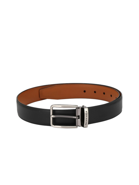 

Pacific Gold Men Black & Brown Solid Reversible Belt
