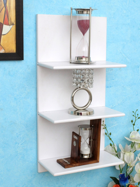 

Home Sparkle White MDF Basic Wall Shelf