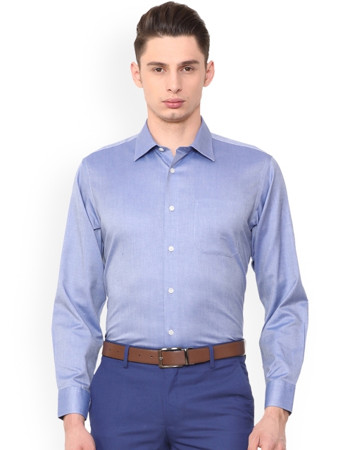 

Louis Philippe Men Blue Regular Fit Solid Formal Shirt