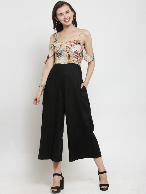 

Just Wow Black Printed Basic Jumpsuit