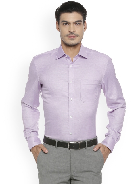 

Louis Philippe Men Purple Regular Fit Self Design Formal Shirt