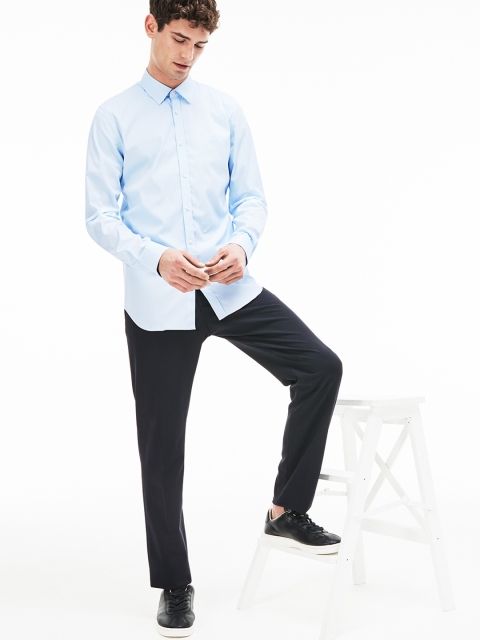 

Lacoste Men Blue Slim Fit Solid Casual Shirt