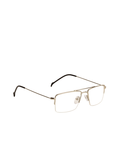 

TAG EYE Unisex Silver-Toned Solid Half Rim Rectangle Frames 8771TAG131