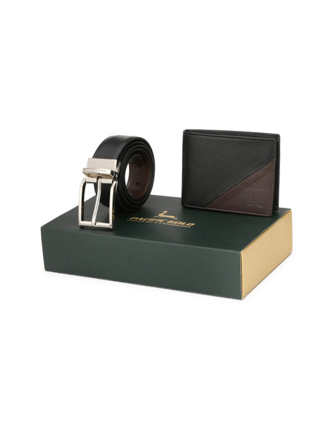 

Pacific Gold Reversible 30" Belt And Wallet Combo Gift Set For Men, Brown