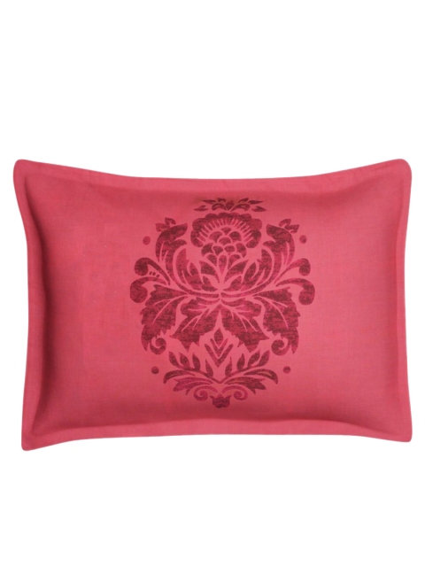 

Dreamscape Set of 2 Orange Printed Reversible Pillow Covers