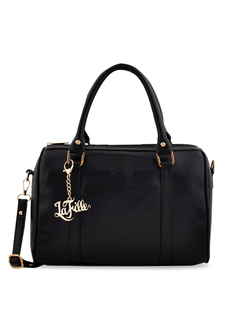 

LaFille Black Solid Handheld Bag