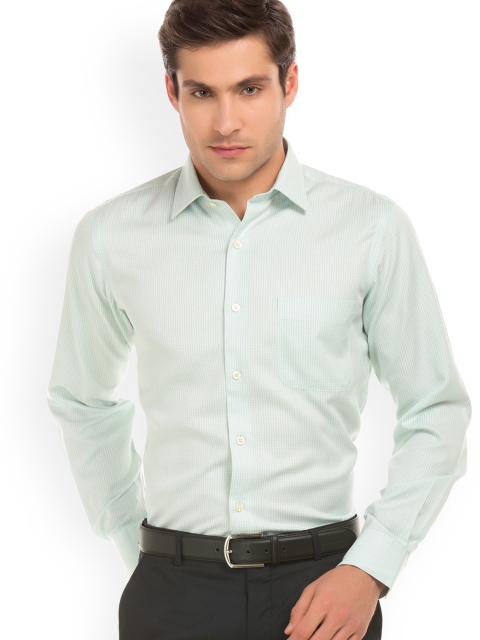 

Arrow Men Green Regular Fit Checked Formal Shirt
