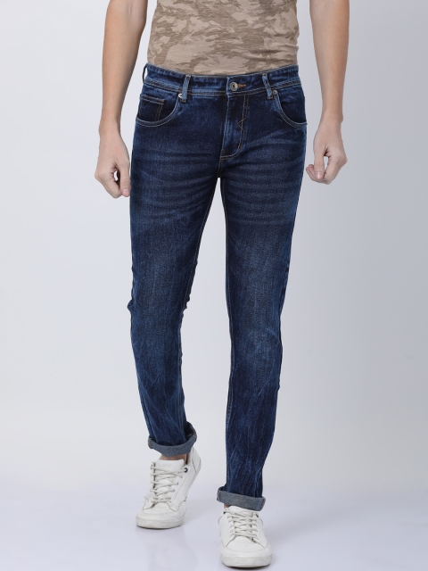 

STATLEY Men Navy Blue Slim Fit Mid-Rise Clean Look Stretchable Jeans