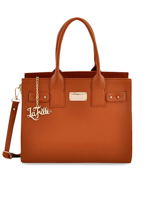 

LaFille Tan Solid Handheld Bag
