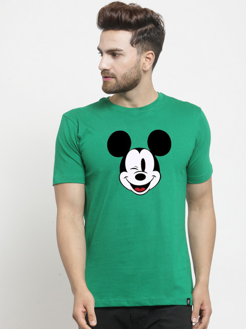 

Friskers Men Green Printed Round Neck T-shirt