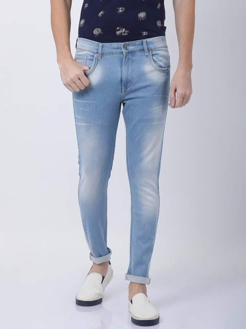 

STATLEY Men Blue Skinny Fit Mid-Rise Clean Look Stretchable Jeans