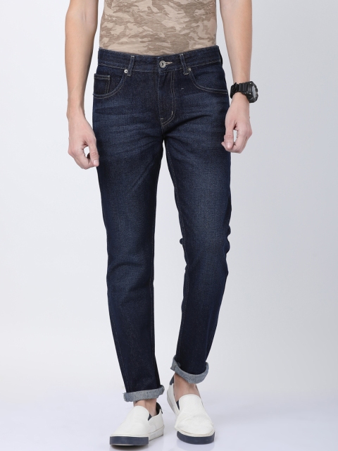 

STATLEY Men Navy Blue Regular Fit Mid-Rise Clean Look Jeans