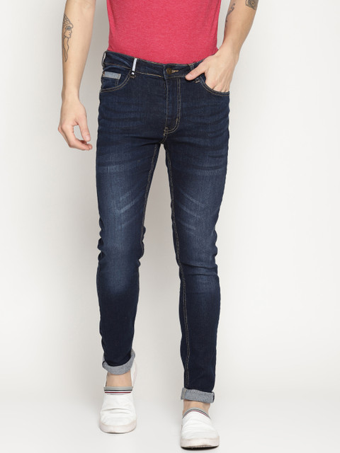

IMPACKT Men Navy Blue Skinny Fit Mid-Rise Clean Look Stretchable Jeans
