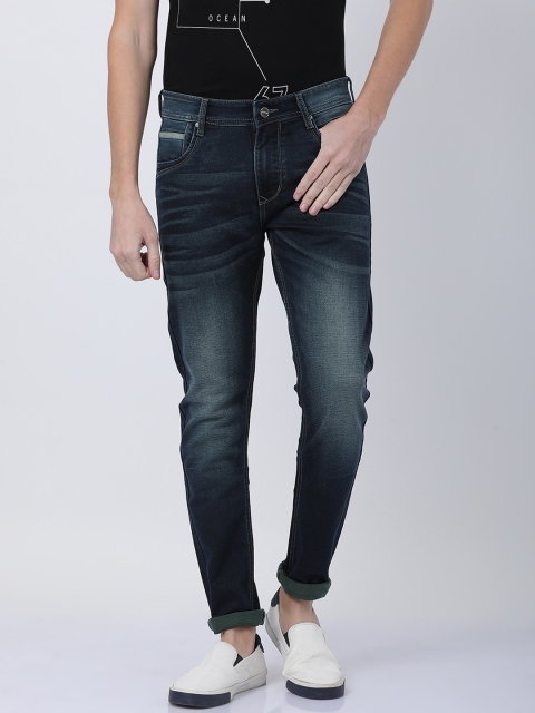 

STATLEY Men Navy Blue Regular Fit High-Rise Clean Look Stretchable Jeans