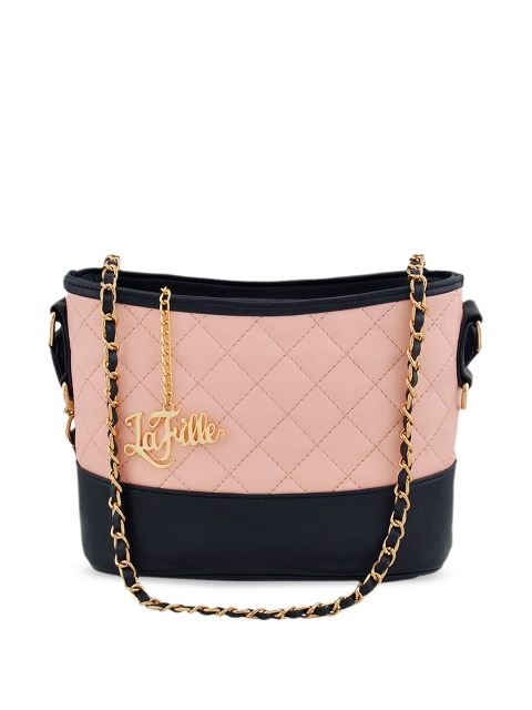

LaFille Pink & Black Colourblocked Sling Bag