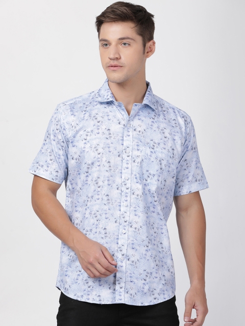 

Zeal Men Blue Standard Regular Fit Printed Casual Shirt