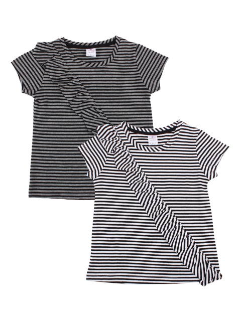 

Smarty Girls Pack of 2 Striped Tops, Black