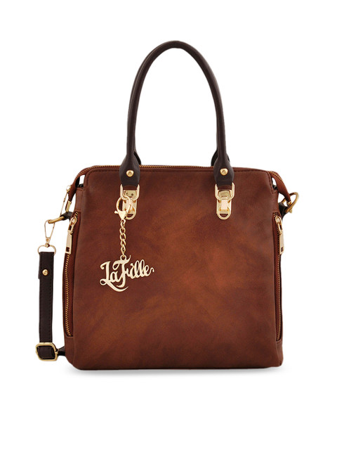 

LaFille Tan Brown Solid Handheld Bag