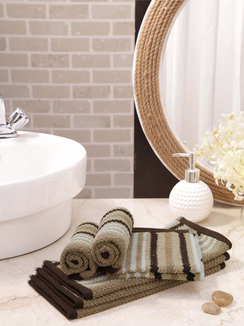 

avira homes Brown Cotton 550 GSM Face Towel