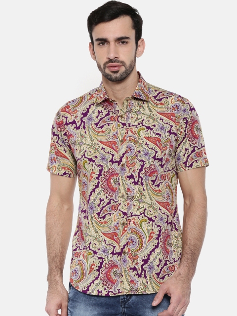 

IMYOUNG Men Multicoloured Slim Fit Printed Casual Shirt, Multi