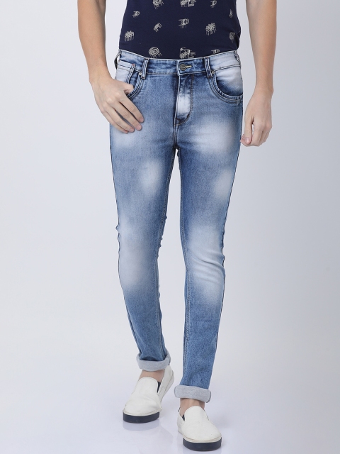 

STATLEY Men Blue & Off-White Slim Fit Mid-Rise Clean Look Jeans