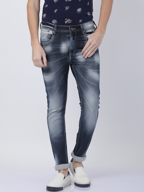 

STATLEY Men Navy Blue Slim Fit Mid-Rise Clean Look Stretchable Jeans