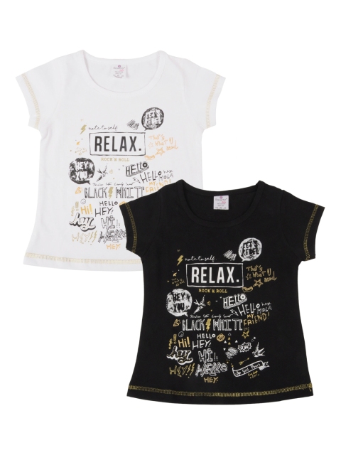 

Smarty Girls Pack Of 2 Printed Tops, White