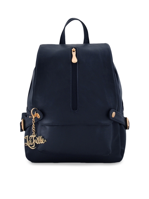 

LaFille Women Navy Blue Solid Backpack