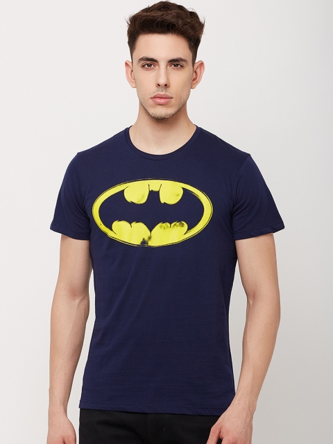 

Free Authority Men Navy Blue Batman Printed Round Neck T-Shirt