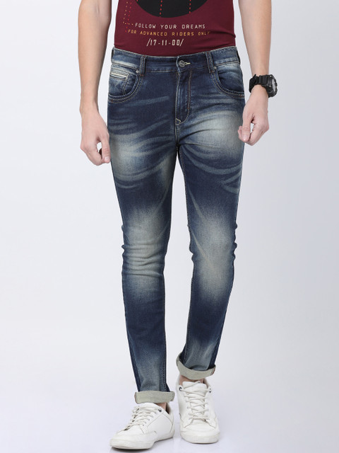 

STATLEY Men Blue Slim Fit Mid-Rise Clean Look Stretchable Jeans