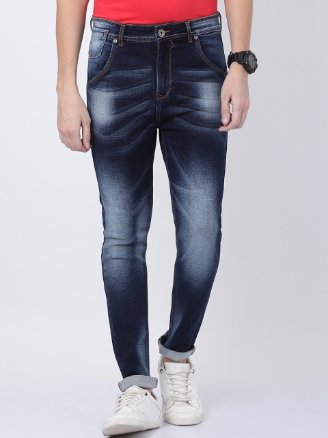 

STATLEY Men Navy Blue Skinny Fit Mid-Rise Clean Look Stretchable Jeans