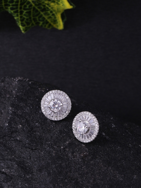 

Voylla Silver-Toned Circular Handcrafted Studs
