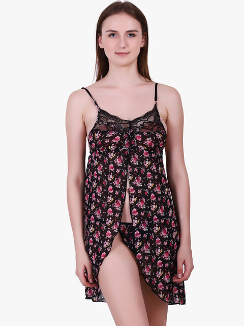

Klamotten Black Printed Baby Doll 41KR0