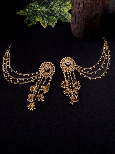 

Voylla Gold-Toned Contemporary Jhumkas
