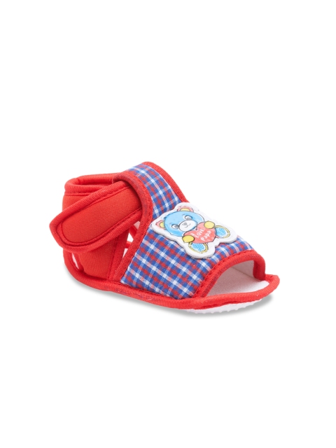 

My Soul Kids Red & Blue Checked Booties