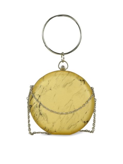 

KLEIO Women Yellow Printed Clutch