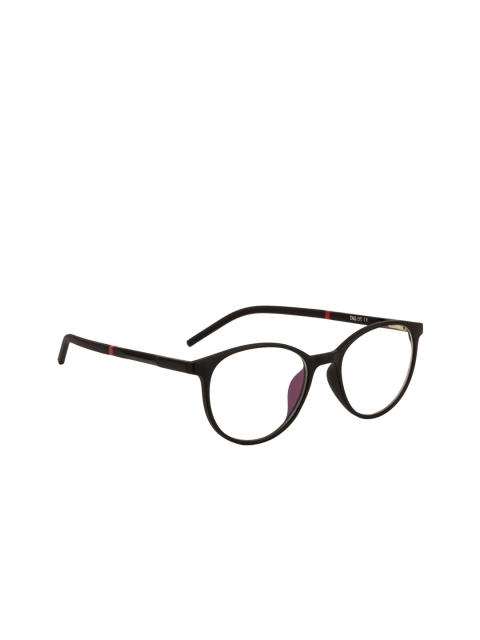 

TAG EYE Unisex Black Solid Full Rim Oval Frames 1910TAG188
