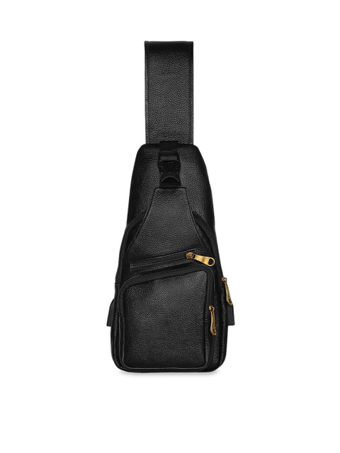 

SCHARF Unisex Black Solid Messenger Bag